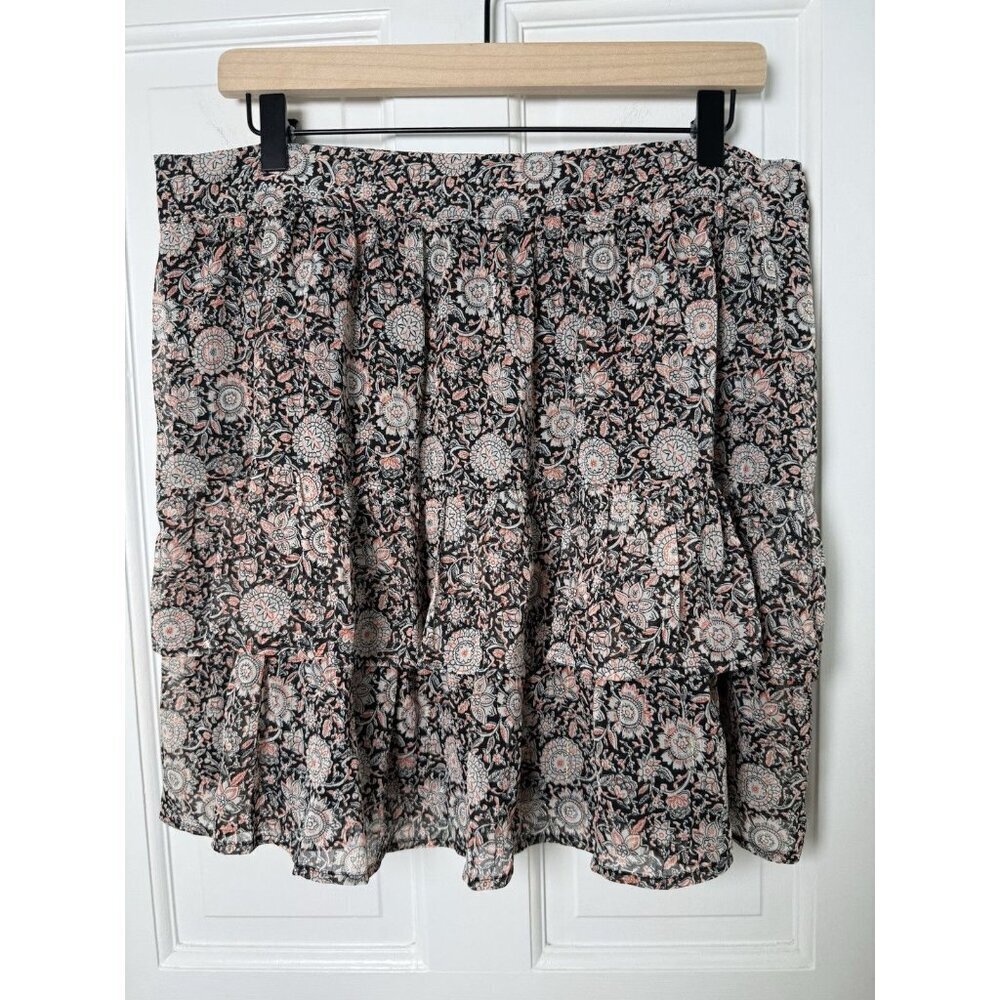 Boden Ruffle Mini Popcorn Mini Skirt Floral Tapestry US 14 NWT